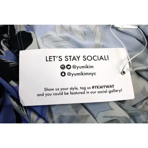 NEW Yumi Kim Maternity XL Hold Tight Dress Wonderful Life Blue Floral Stretchy - Picture 12 of 14